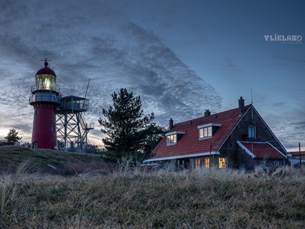 Picture of Dutch Lighthouse After Sunset